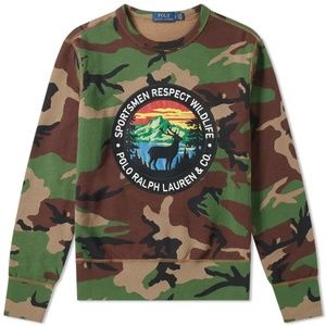 Polo Ralph Lauren Sportsman Wildlife Camo Sweater Large